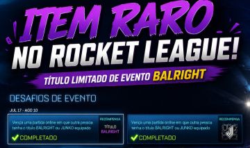 TÍTULO E DECAL LIMITADO E RARO DO ROCKET LEAGUE