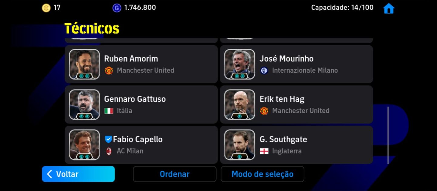 CONTA EFOOTBALL 3247 | Trio MSN | Desailly 107 | Neuer 107 | ETC...