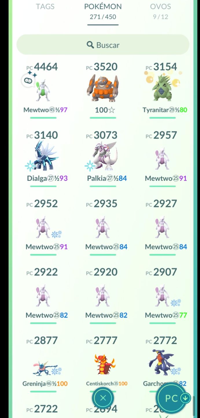 Conta nível 70- MEGA MEWTWO SHINY 97%