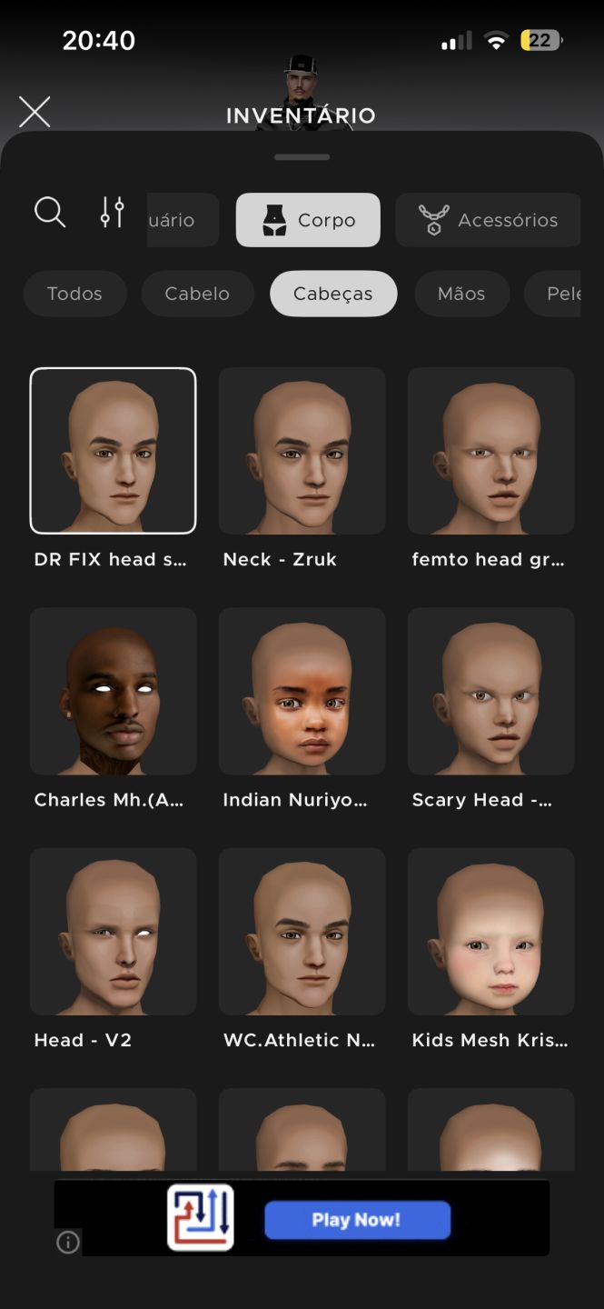 CONTA MASC IMVU AP + AGE