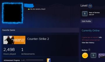 CONTA STEAM LEVEL 50 | 9 ANOS | +100 JOGOS | CS2 COM 2.498 HORAS