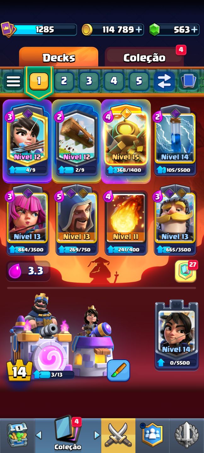 Conta de clash royale antiga muito boa