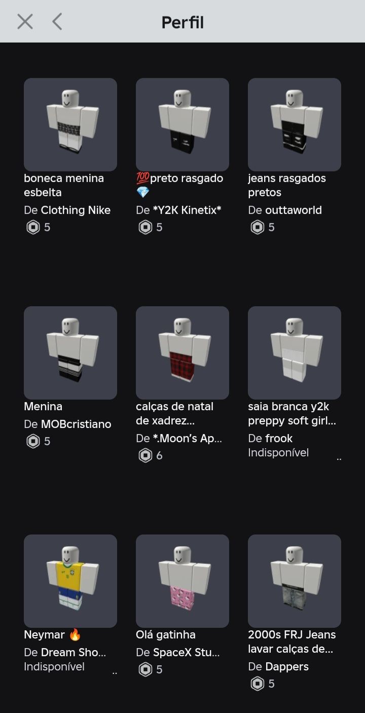 Conta de roblox para (mais de 5k de robux gastos)