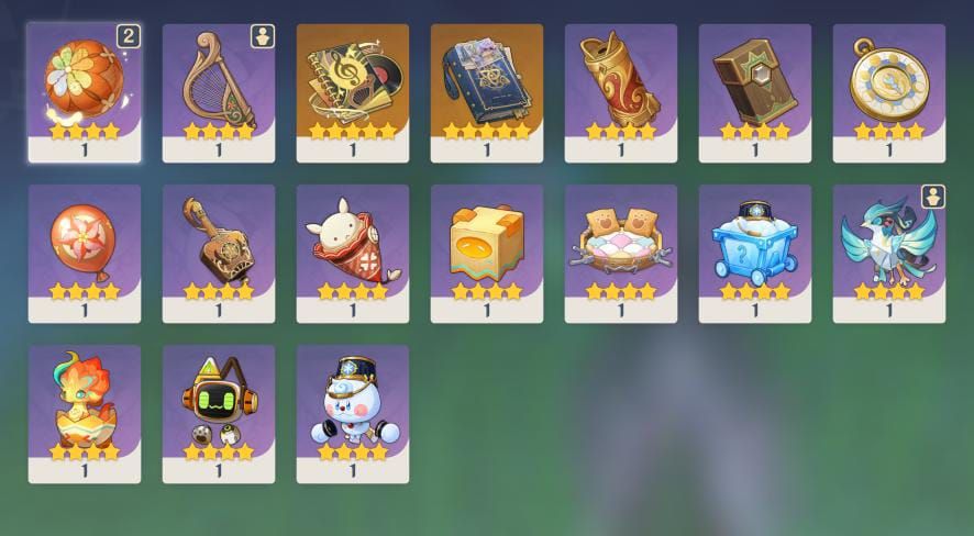 Conta de genshin rank 45, com 10 personagens t5