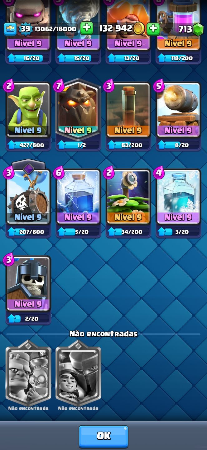 Conta Clash Royale, 4 Anos Nível 13 7100K troféu 4 evoluções