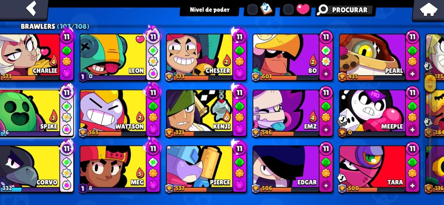 CONTA DE BRAWL STARS COM 46K DE TROFÉUS!!