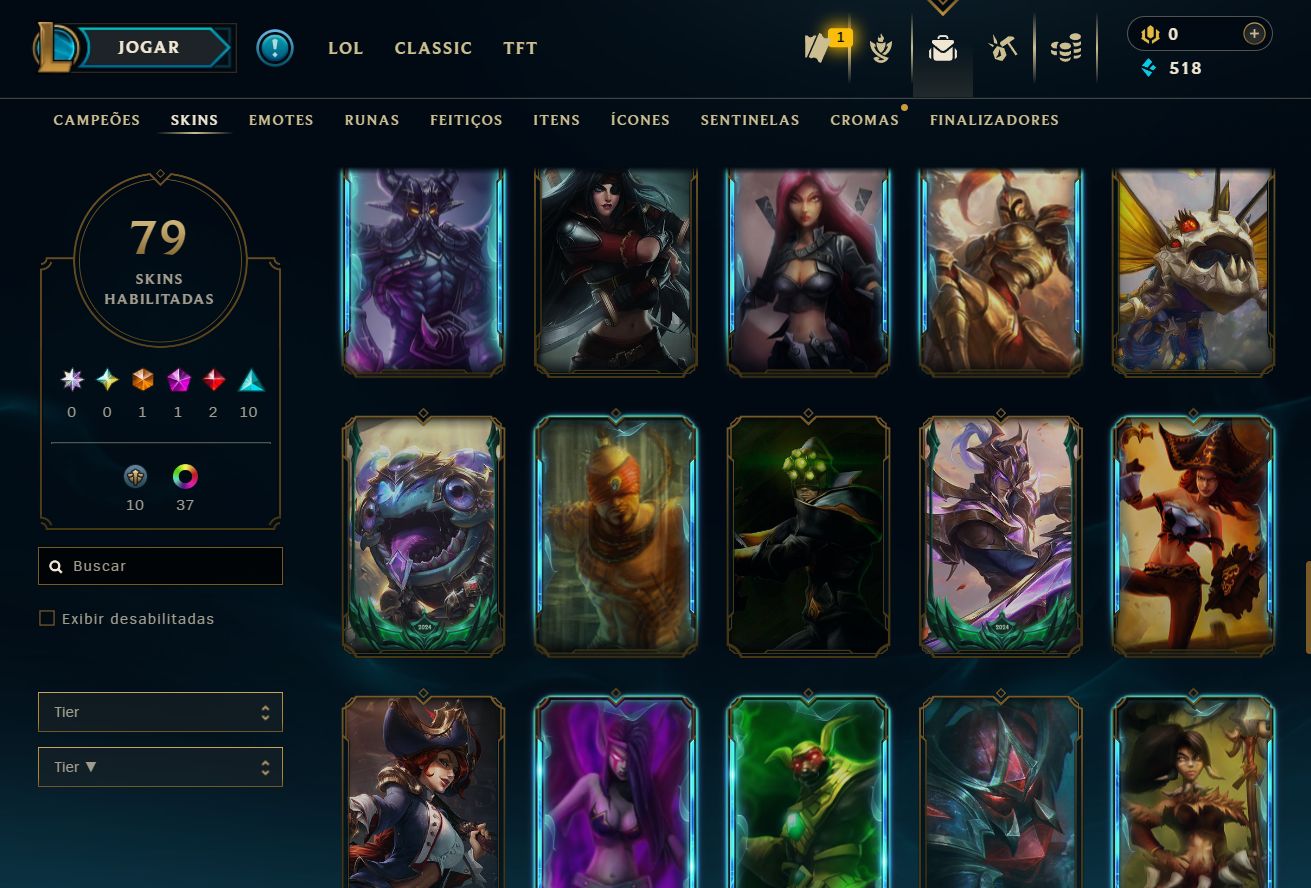 [ACESSO IMEDIATO] Esmeralda IV 79 Skins 165 Campeões MMR Buffado