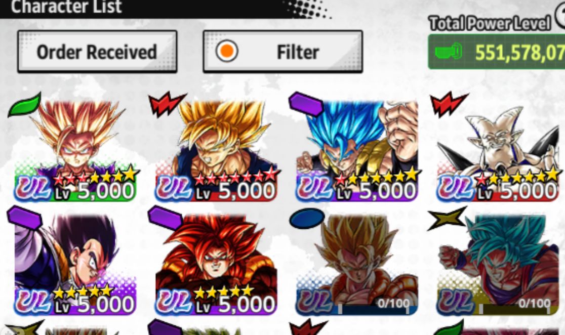 Conta dbl com vários personagens