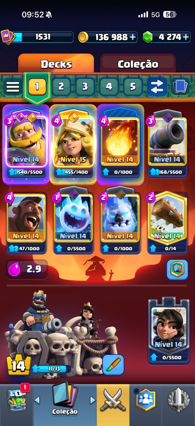 CONTA DE CLASH ROYALE