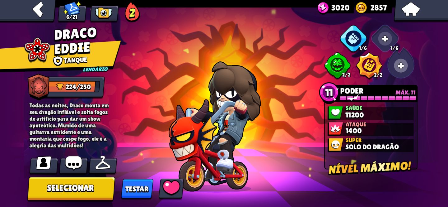 Conta BRAWL COM SKINS DE STRANGER THINGS | GEMAS NEGATIVAS