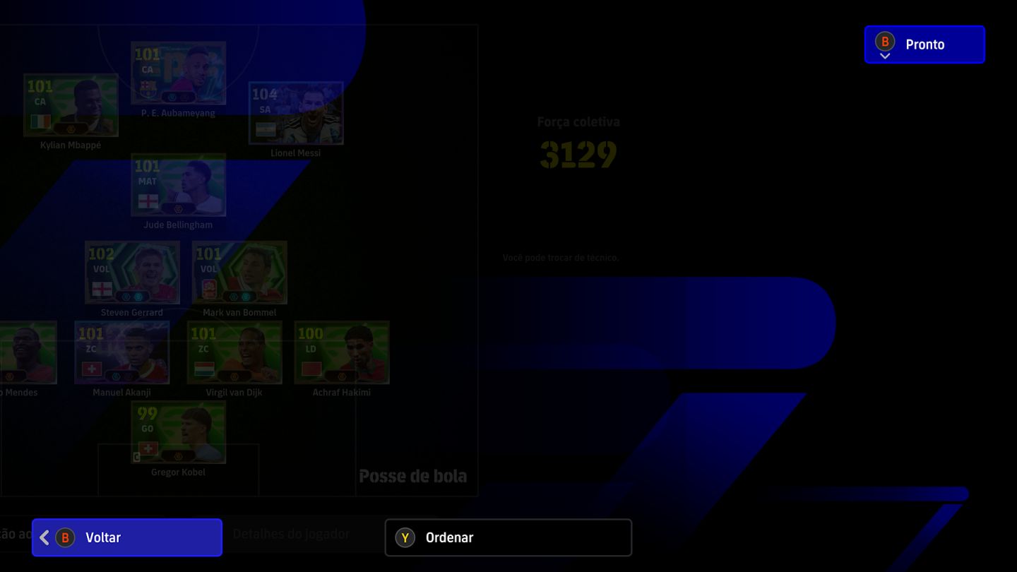 CONTA EFOOTBALL XBOX/PC PARA INICIANTE AUBAMEYANG, MESSI, MBAPPE E + 100