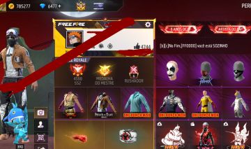 Conta free fire prime 8 diversos itens