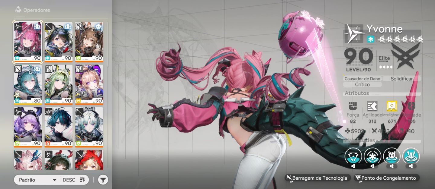Conta monstra todos os personagens limitados com todas as armas assinaturas.