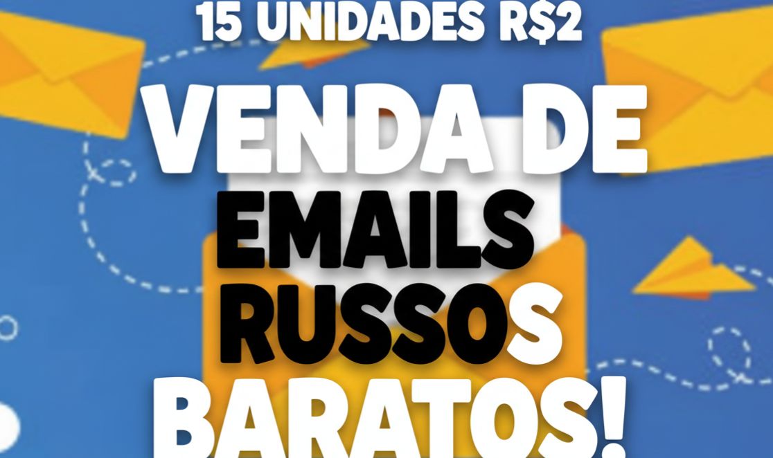 EMAILS RUSSOS 15 UNIDADES PERMANENTES, NÃO É GMAIL.COM
