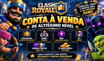 CONTA DE CLASH DE ROYALE DE ALTO NÍVEL À VENDA!