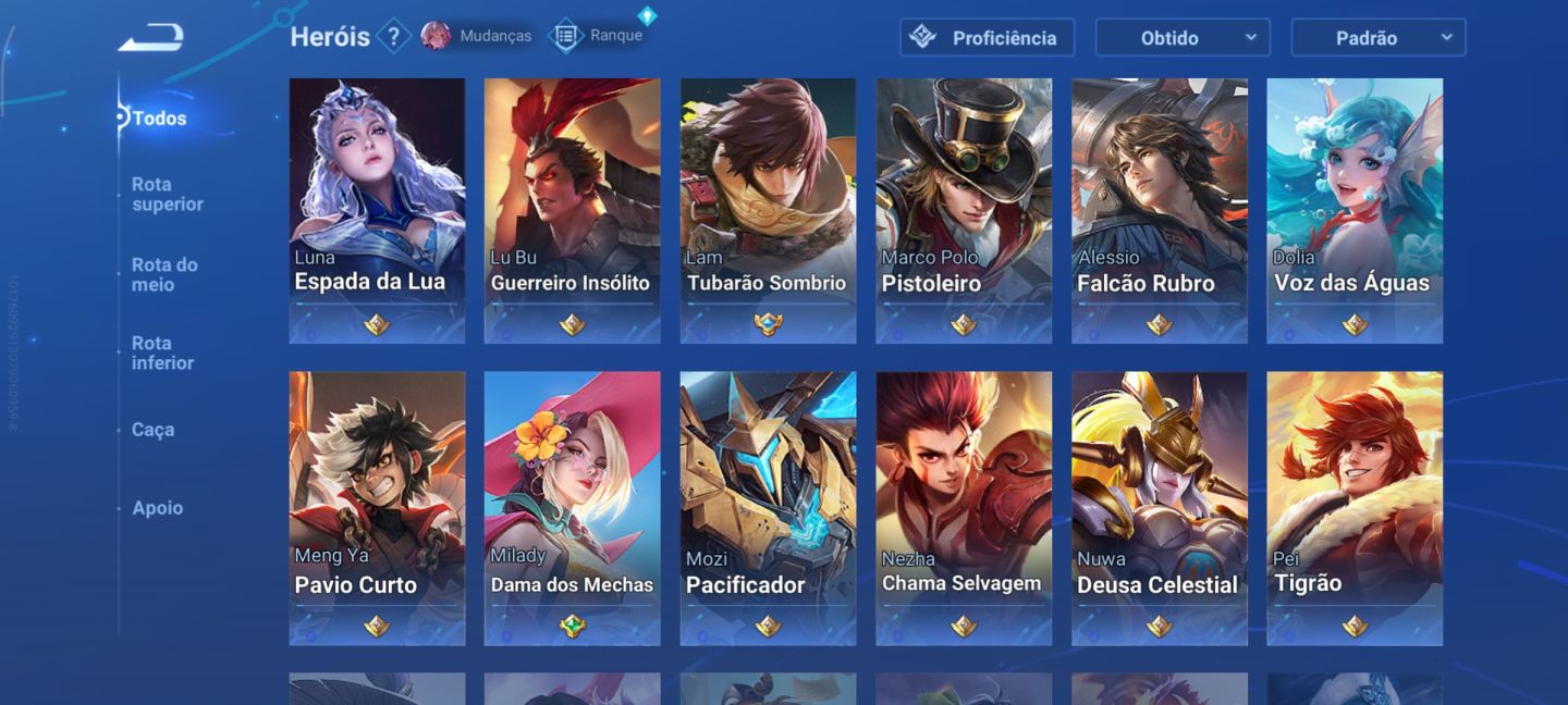 Conta de honor com algumas skins. Sem tempo para jogar