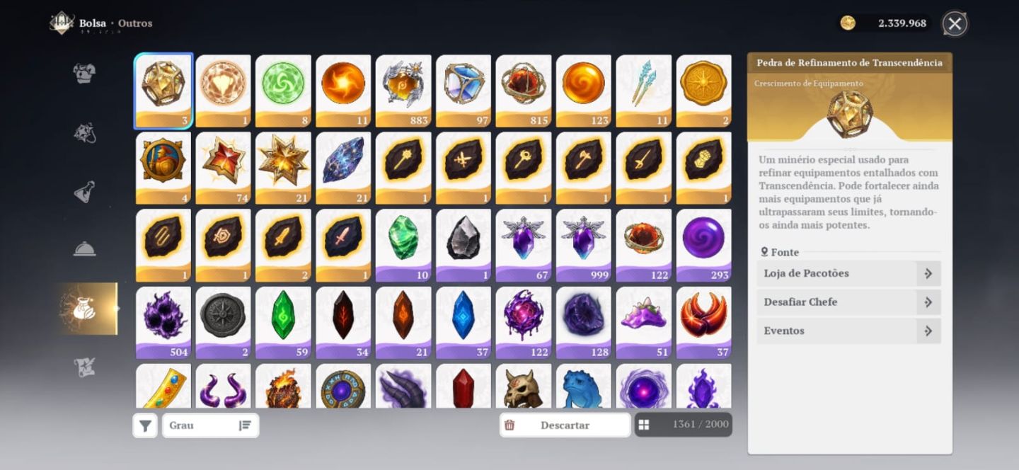 Conta end game 7ds origins 125k de poder Ban P5, Meliodas, Escanor, Elizabeth...