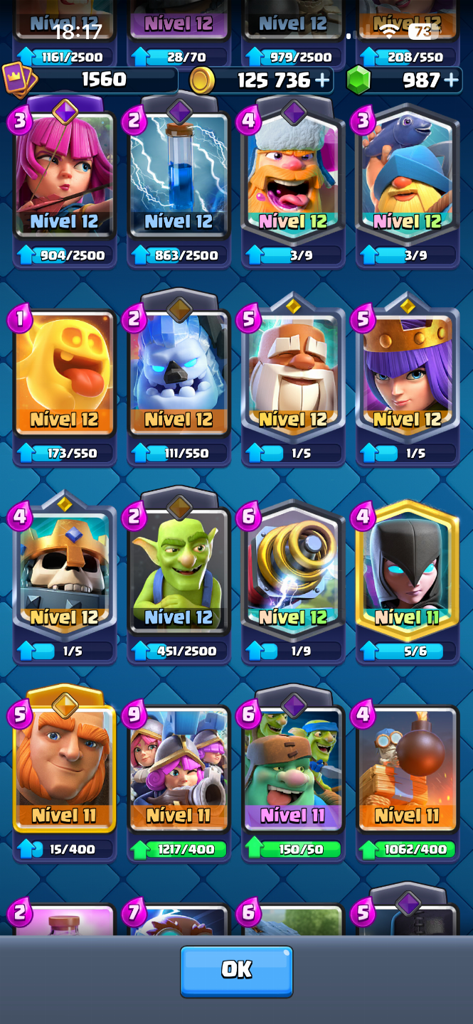 CONTA DE CLASH ROYALE Conta muito bem evoluída!