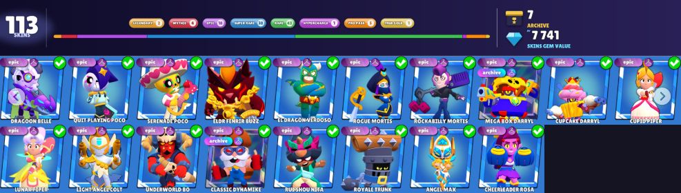 Conta Brawl Stars 61 BRAWLERS 17K