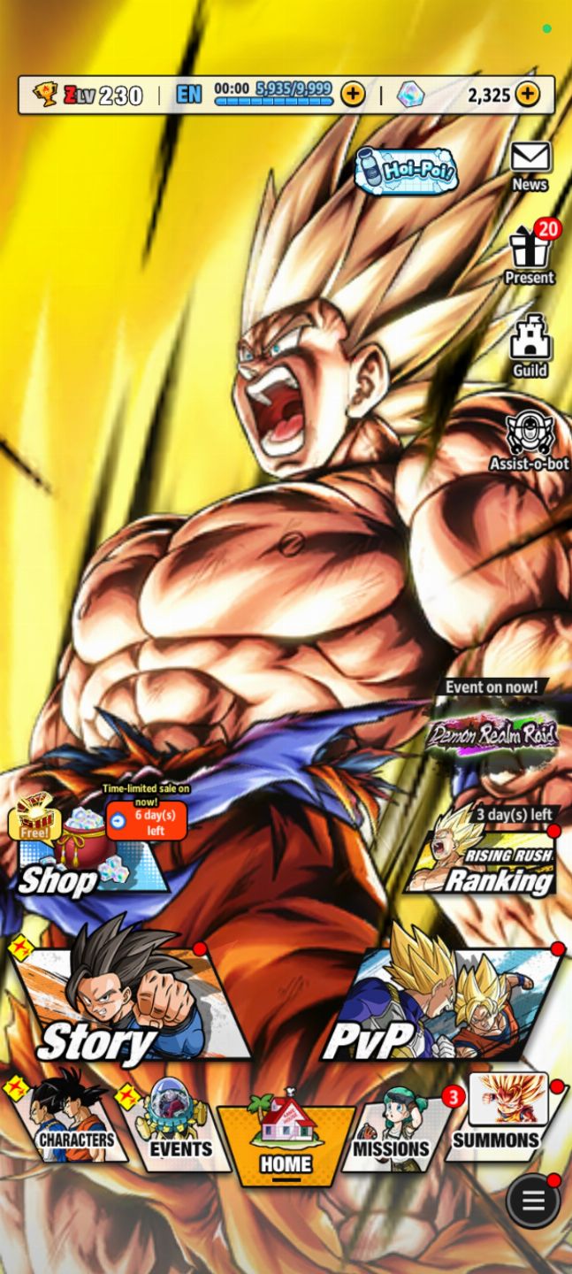 Conta Dragon Ball Legends Com Goku SSJ Ultra + 34 LFS