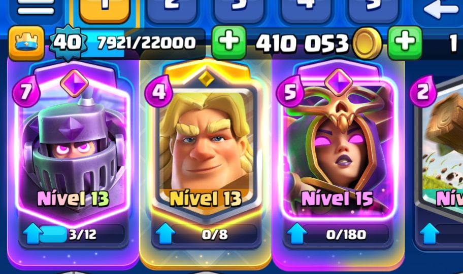 Conta clash veterana completa é passe atualizado