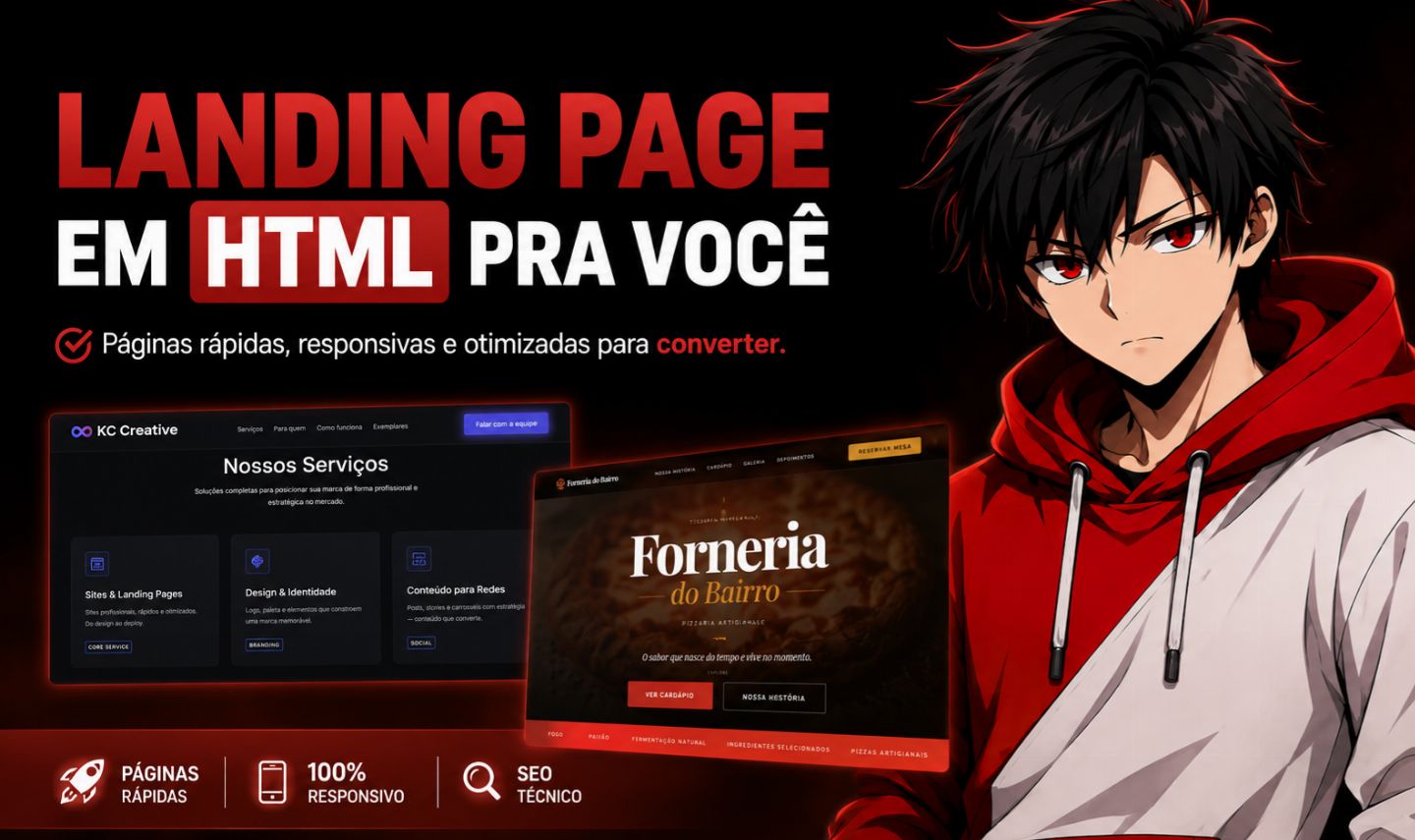 LANDING PAGE PROFISSIONAL EM HTML RÁPIDA, MODERNA E FEITA PARA CONVERTER