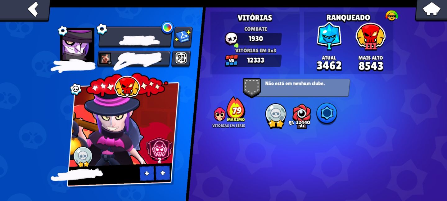 Conta de Brawl Stars com muitas skins e bem upada