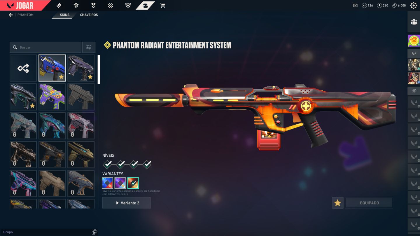 CONTA VALORANT - 6 FACAS, 6 VANDAL, 3 PHANTOMS, +OUTRAS E PASSES