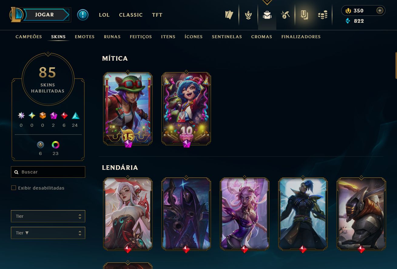 [ACESSO IMEDIATO] Ouro I em MD5 85 Skins