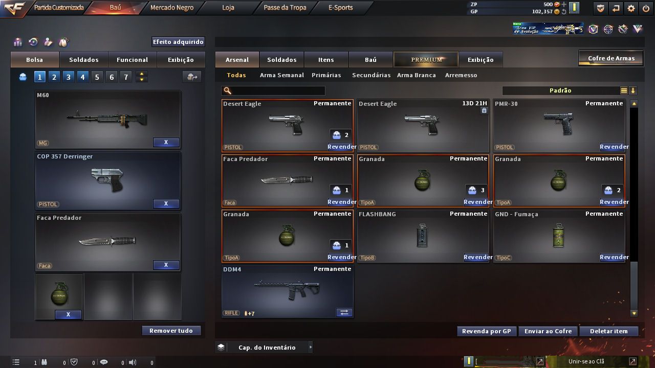 CONTA CROSSFIRE NOVA BARRINHA DE OURO VIP TEMPORARIAS E MN FREE- COD SKY