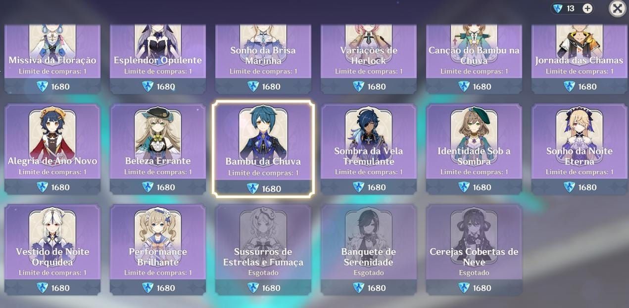 Citlali + skin| yelan + skin | hutao + skin e outros t5