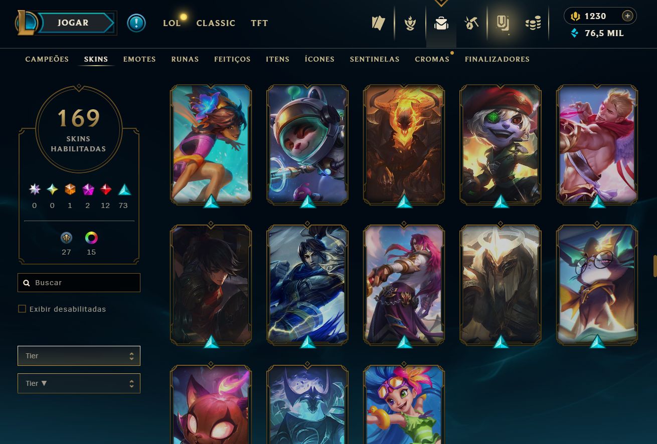 CONTA PRATA II - 169 SKIN - FULL CHAMP + ESPÓLIOS CHEIO! - 100% SEGURA!