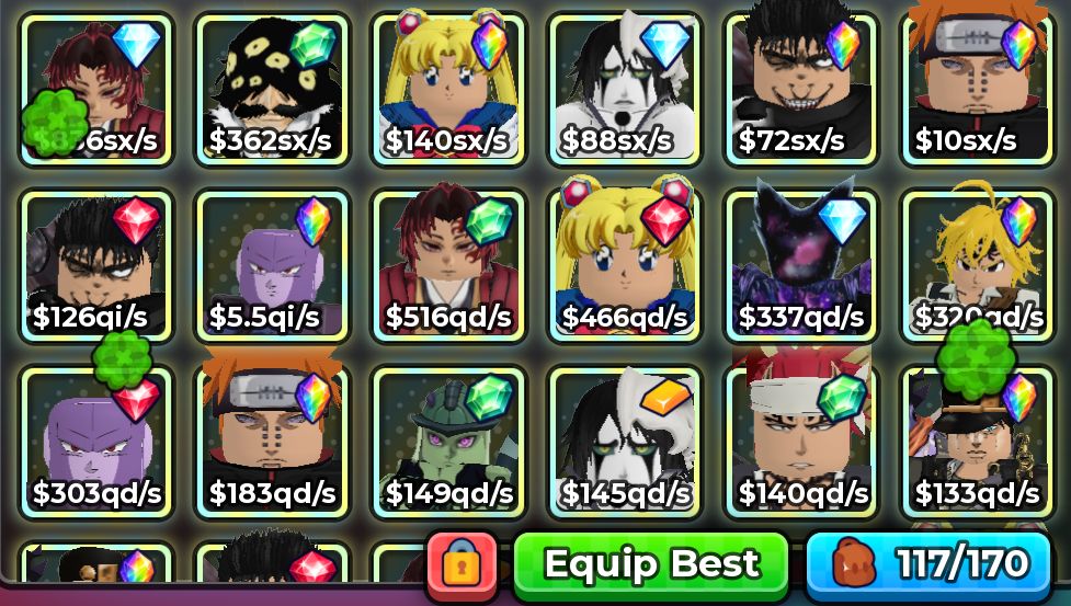 ANIME DICE | PERSONAGENS 1Sp+ ATÉ 27Sp+ | ENTREGA VIA TRADE