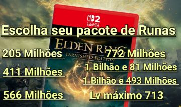Elden Ring - Pacotes de Runas + Brindes- Nintendo Switch 2