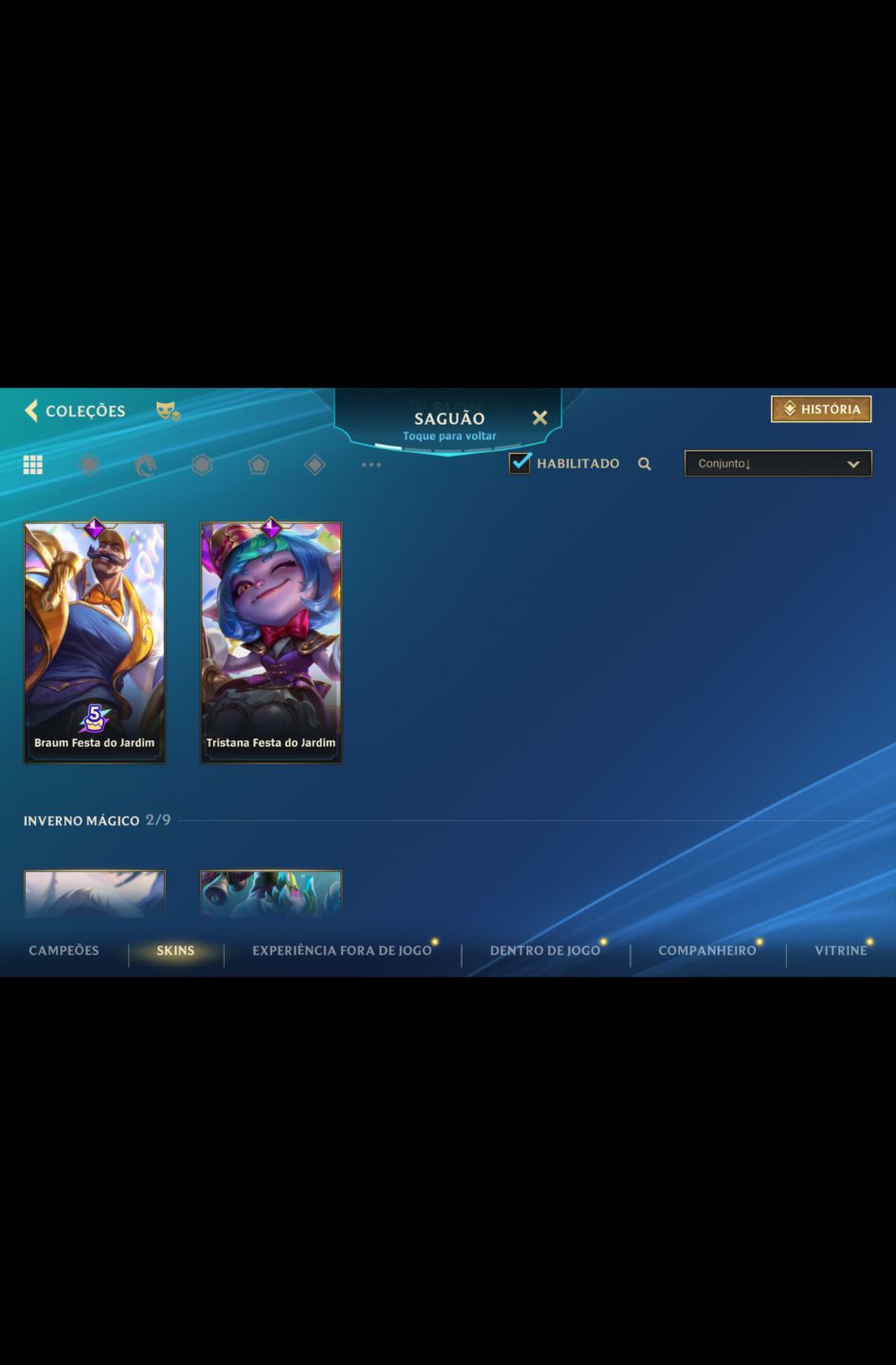 Conta com bom gasto e nova skin prestígio Vlad, Syndra e Morgana