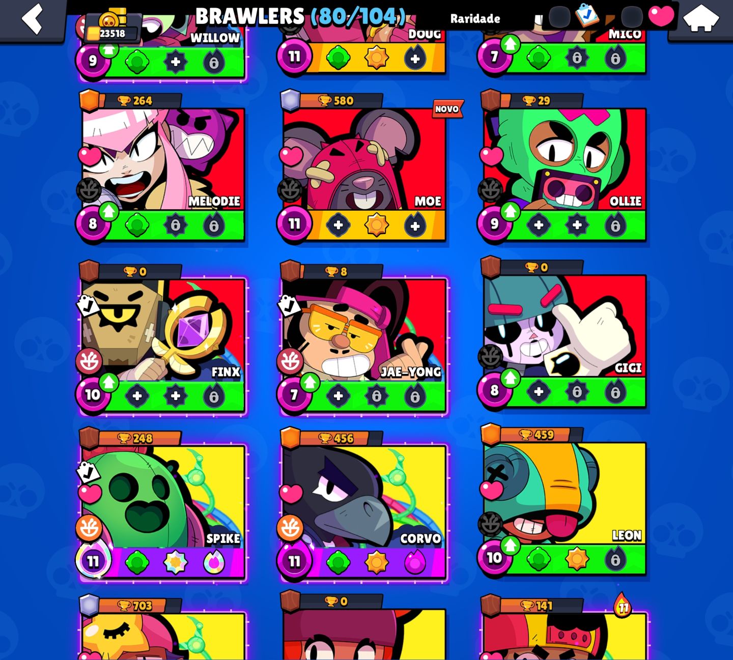Conta Brawl Stars 20k Troféus / 80 Brawlers