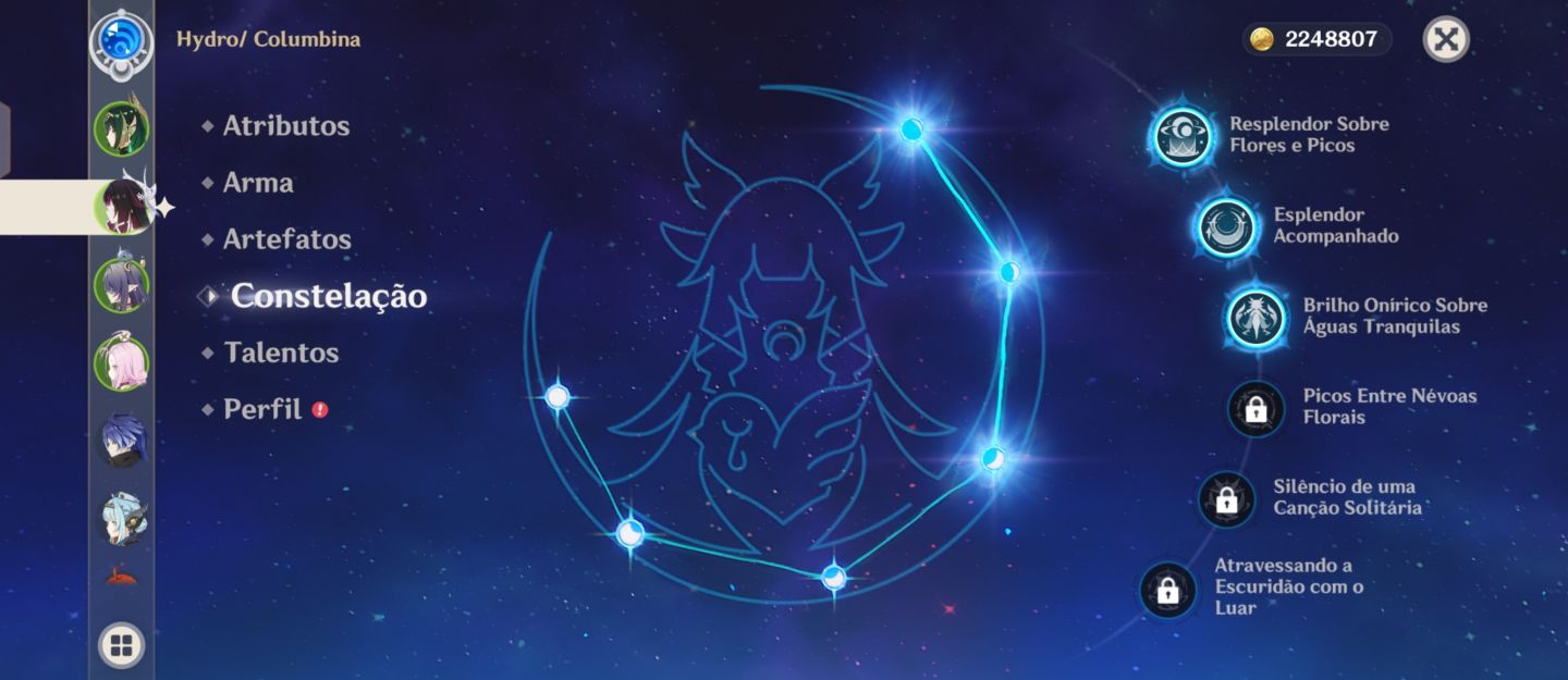 Columbina C3R1 + Times lunares muito bem investidos.