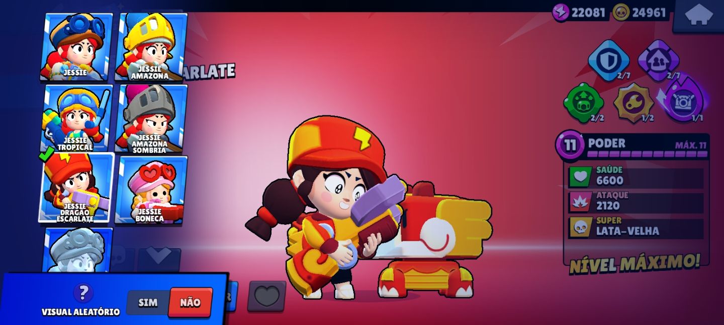 Conta brawl stars e clash royale com muitos personagens
