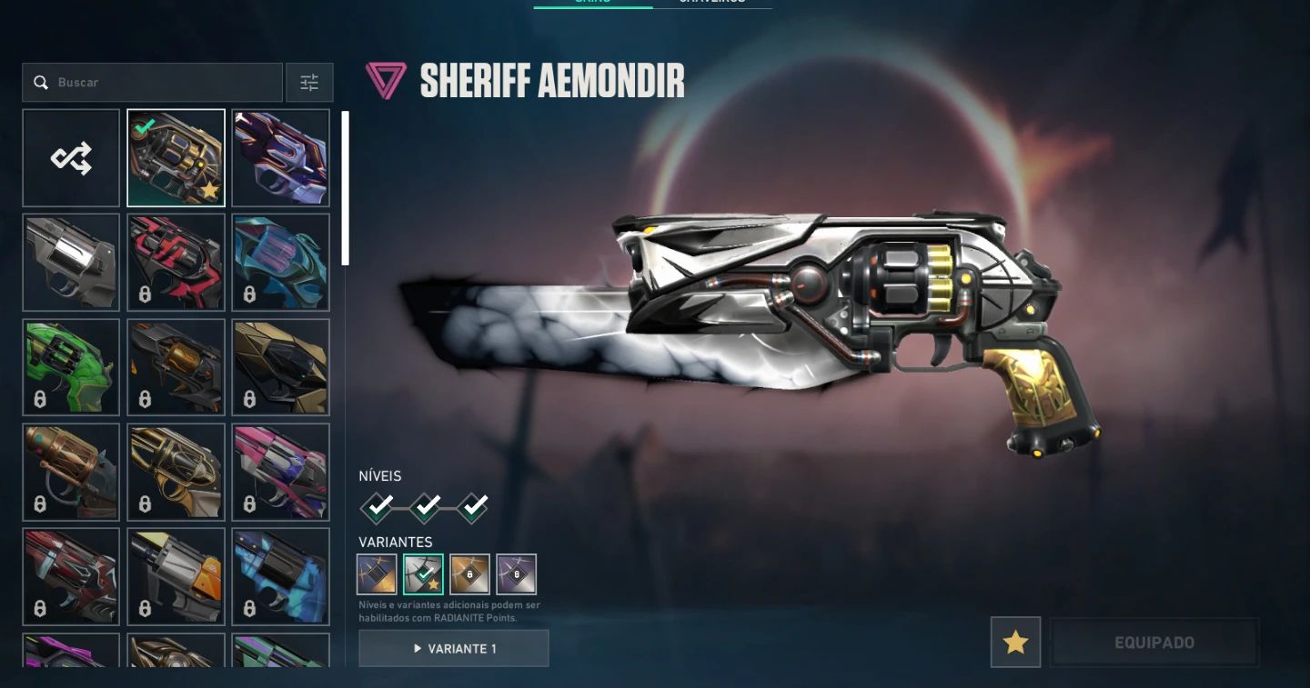 CONTA VALORANT COM SKINS DE FACA,VANDAL, PHANTOM E SHERIFF