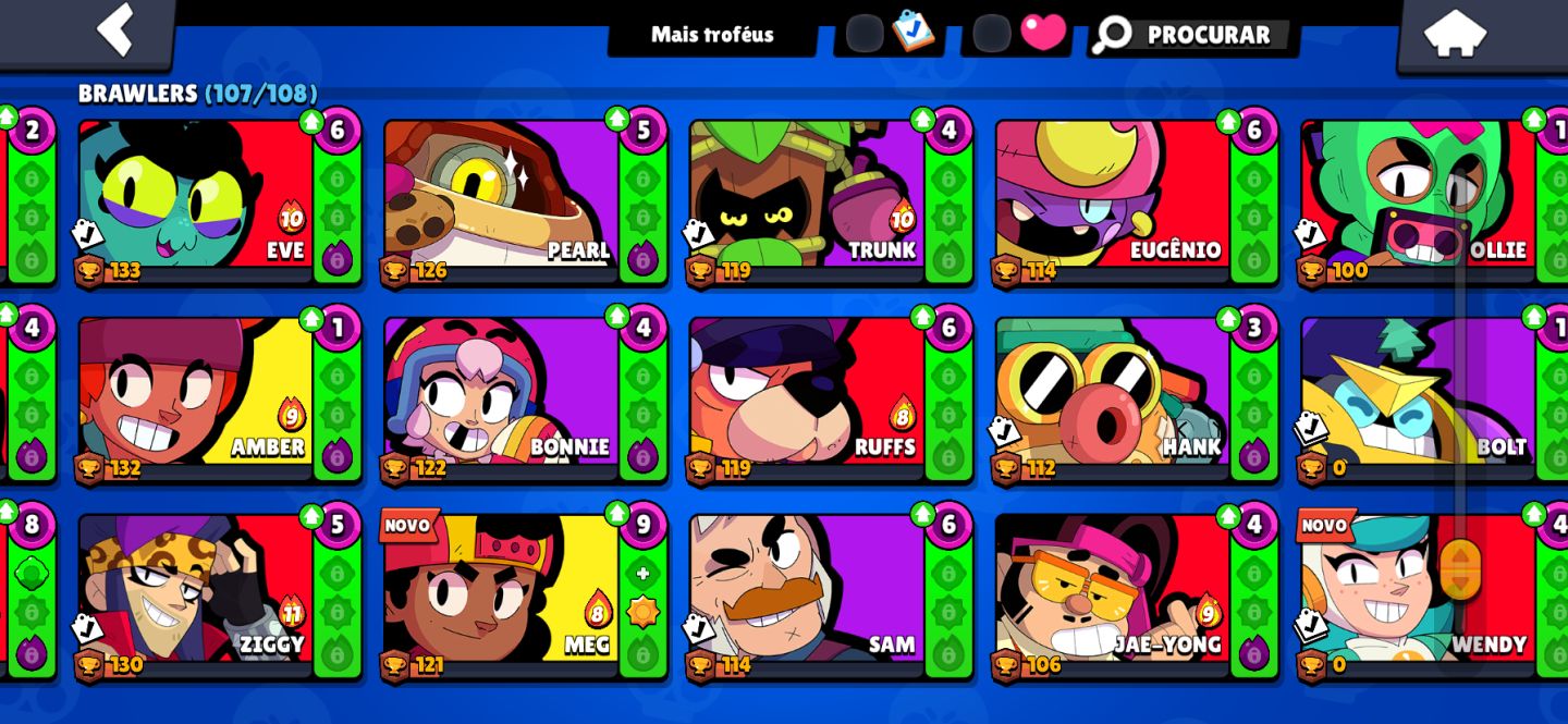 Conta brawl stars 2019 com todos brawlers 55K trofeu
