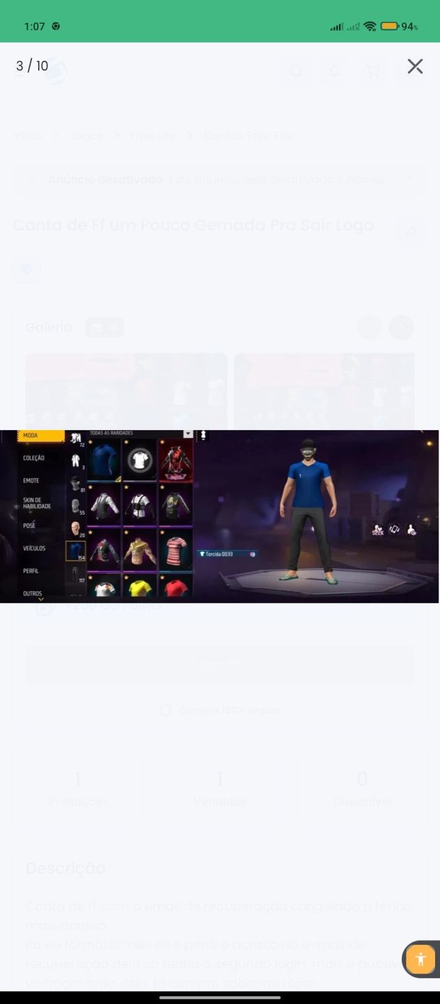 Conta de free fire