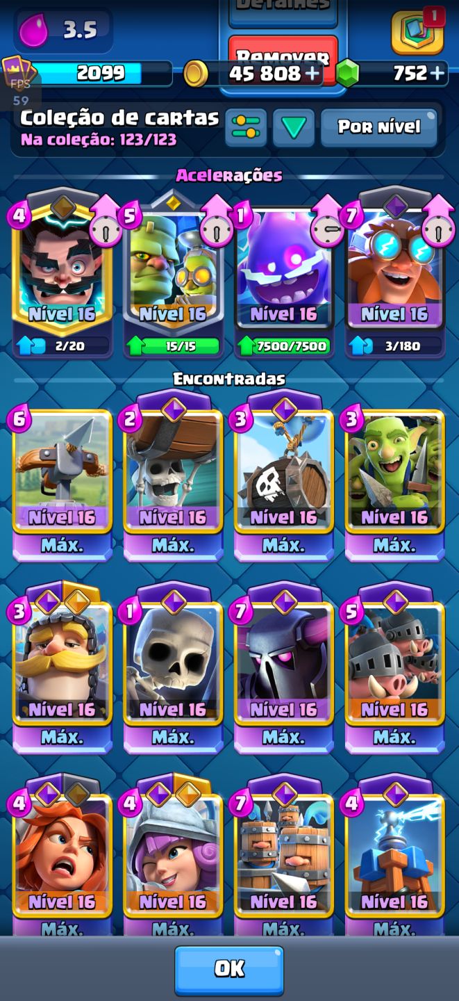 CONTA DE CLASH ROYALE GEMADA