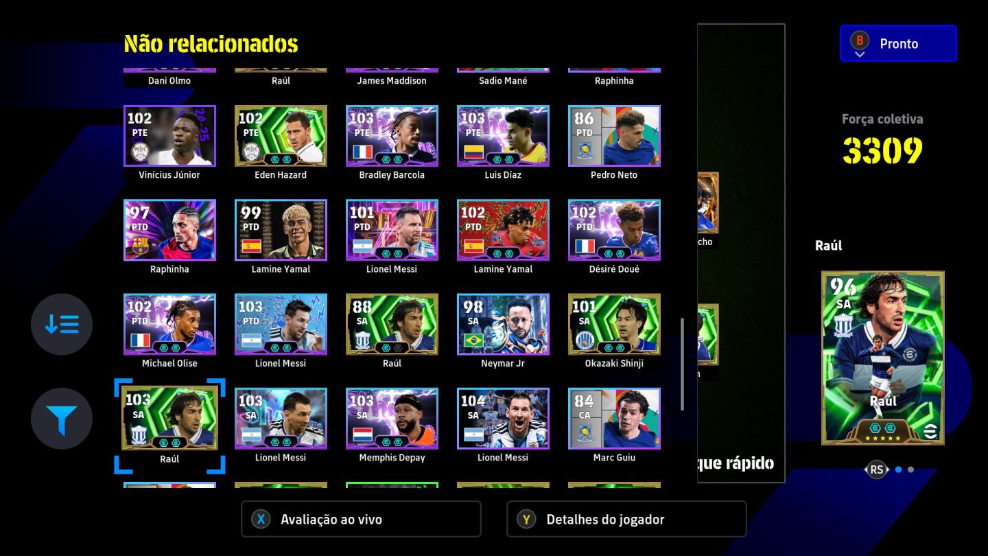 Conta efootball top forca coletiva 3309