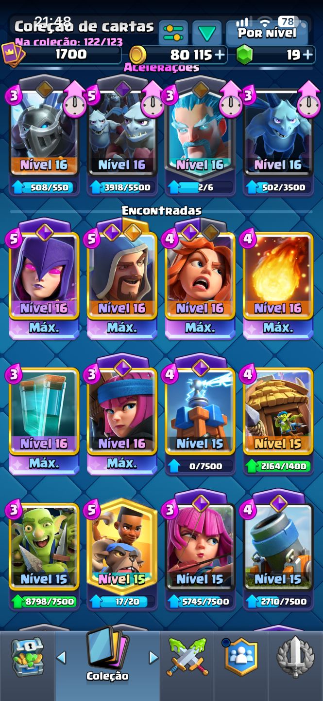 Conta de Clash Royale - 9 anos