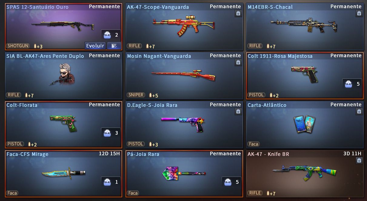 CONTA DE CROSSFIRE ,RANEKD IMORTAL E MZ BUFF 4 QUASE 5 ROXANA E M4 VIP