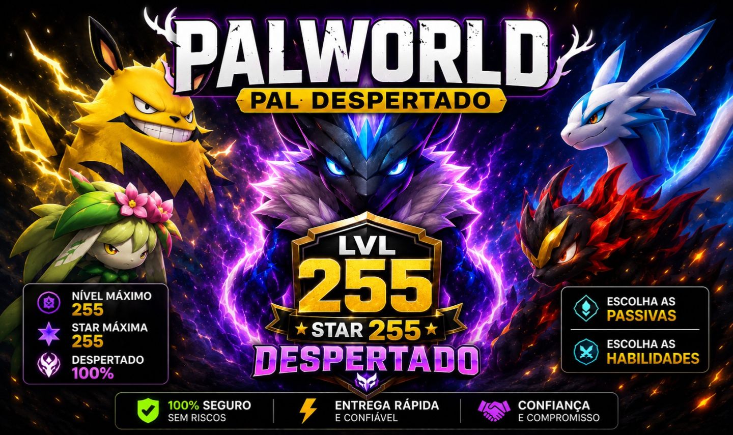 Pals Perfeitos para FARM PalWorld lvl 255 ou 80