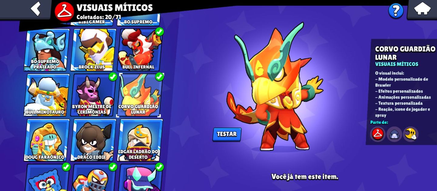 Conta de brawl stars com todos os brawlers