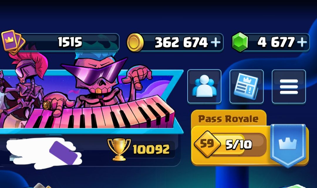 CONTA CLASH ROYALE ARENA 25