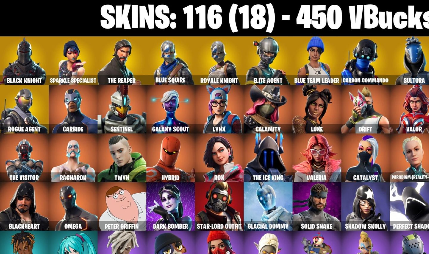 116 Skins | Black Knight The Reaper Dança Rara Fresh Skins Psn Omega Ragnarok