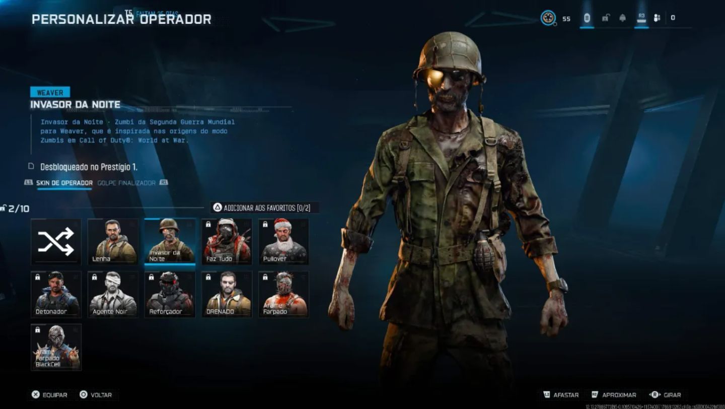 Conta warzone com Camuflagem Interestelar, Terry Crews, Rank Diamante S5